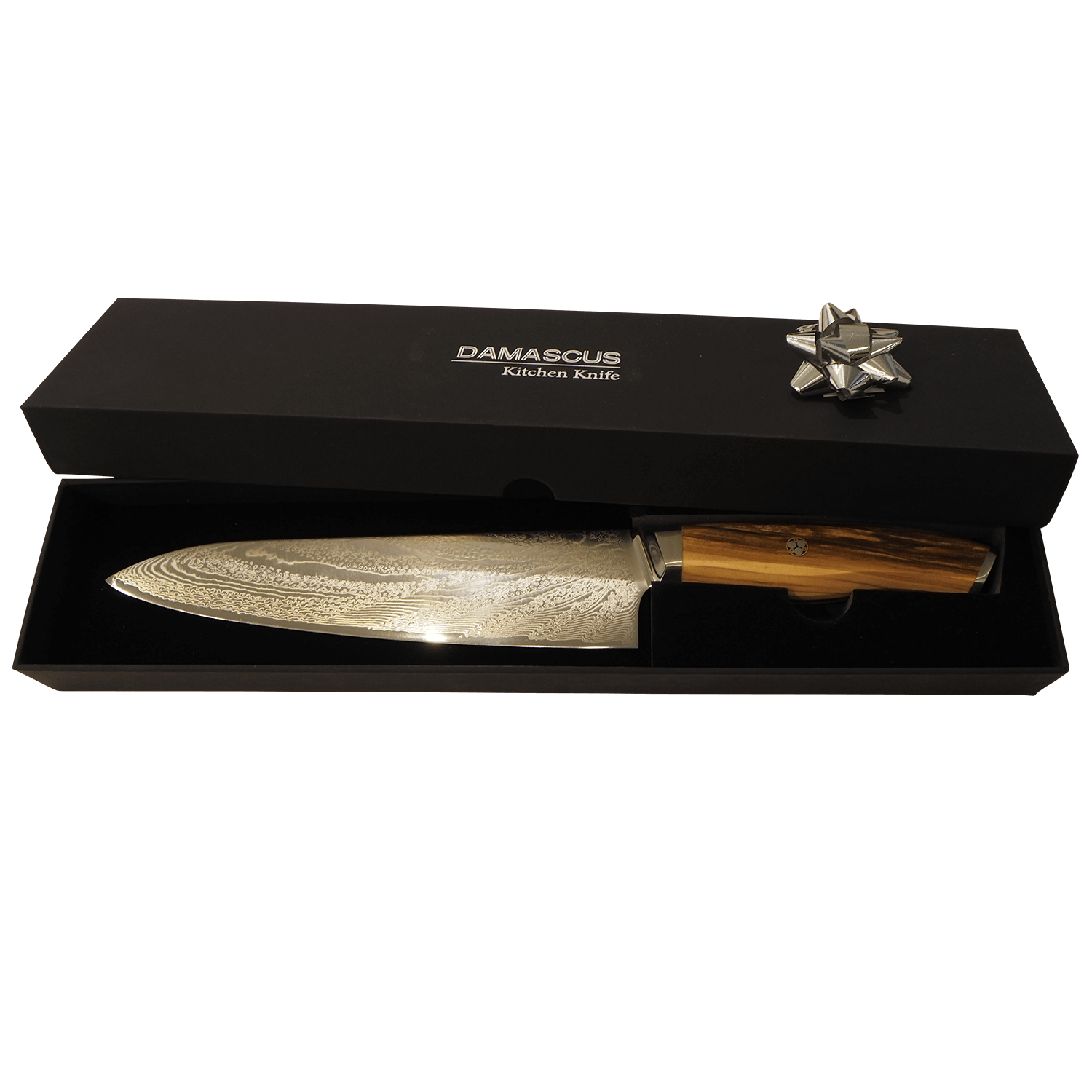 Damast Chefmesser - Geschenkpaket