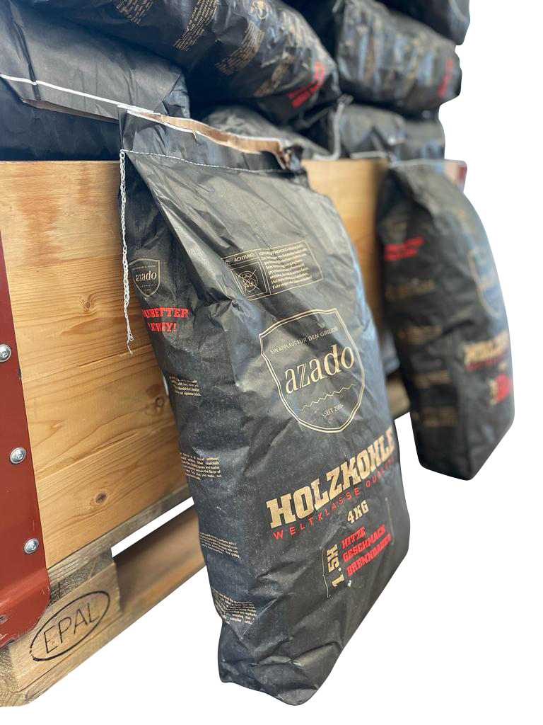 azado Holzkohle Original 4kg (Buchenholz)
