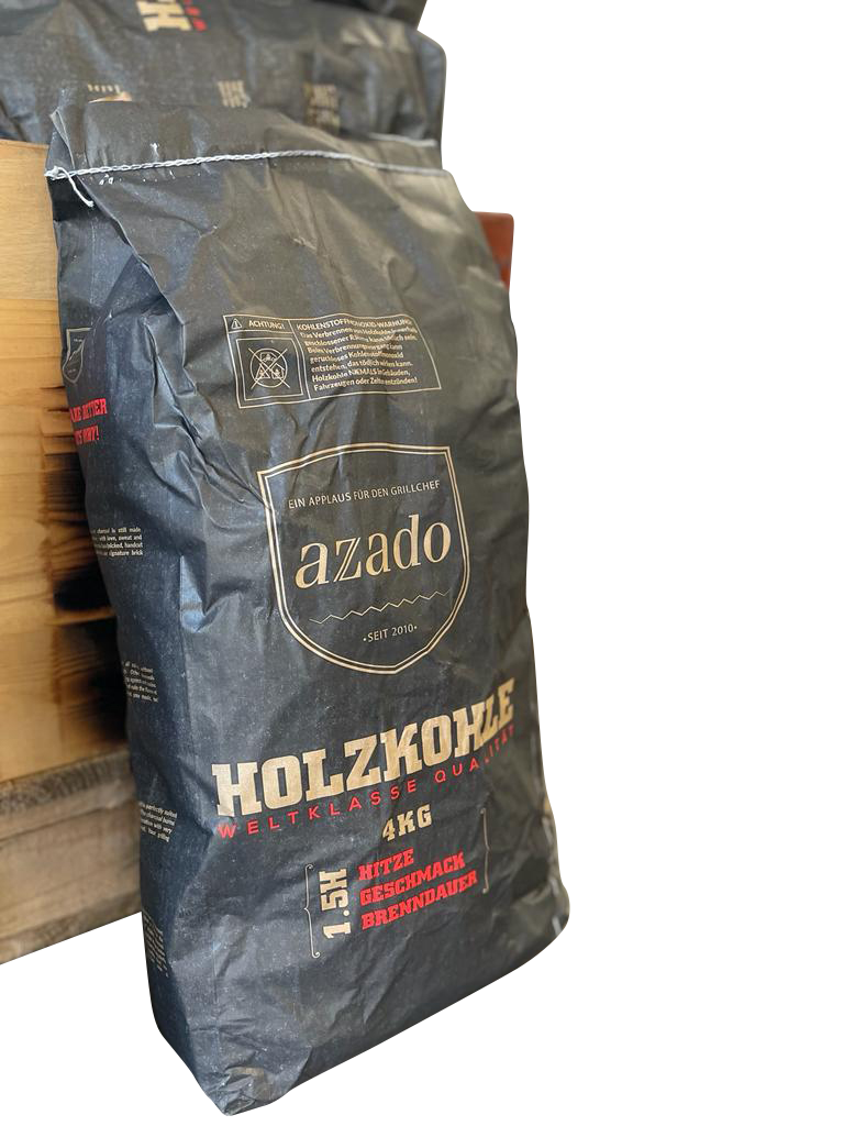 azado Holzkohle Original 4kg (Buchenholz)