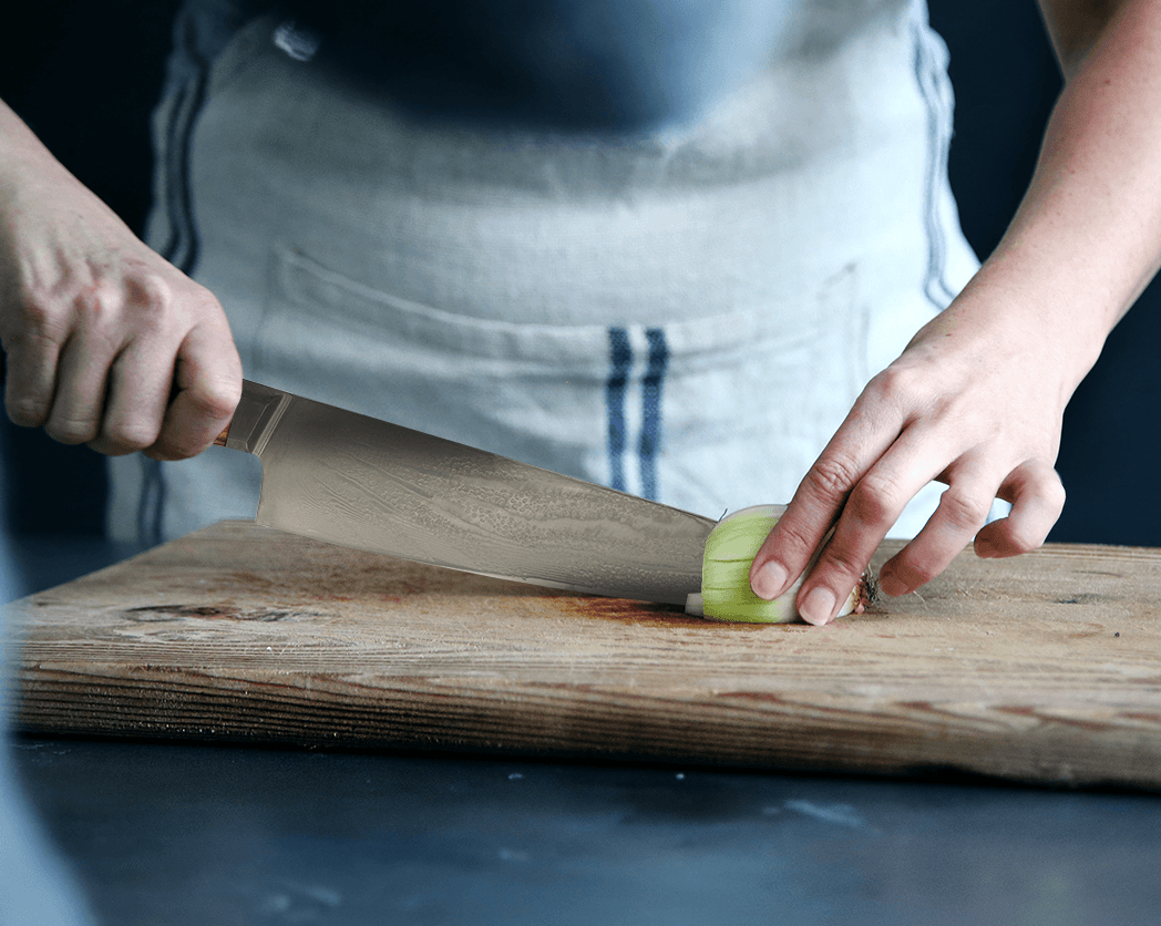 Damast Chefmesser - Geschenkpaket