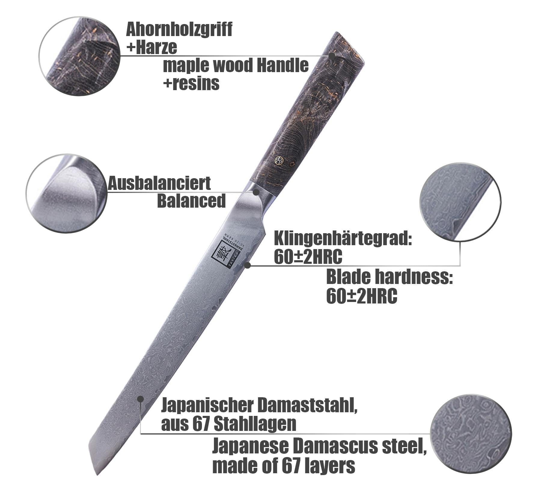 Zayiko Damast Fleischmesser Ahorn - Azado AG