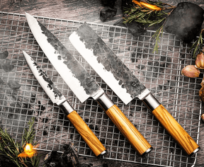 Forged 3er Messerset ( Chefmesser, Hackbeil, Allzweckmesser)