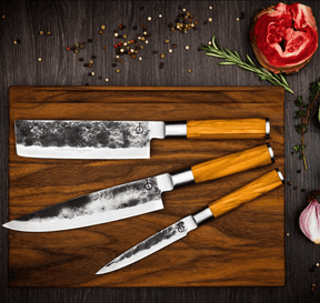 Forged 3er Messerset ( Chefmesser, Hackbeil, Allzweckmesser)